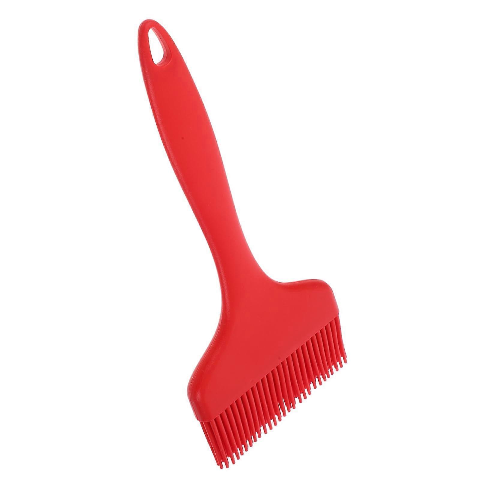 Silicone Oil Brush BBQ Grill Brush Cooking Brush for Baking Sauce Red 21x9x1cm