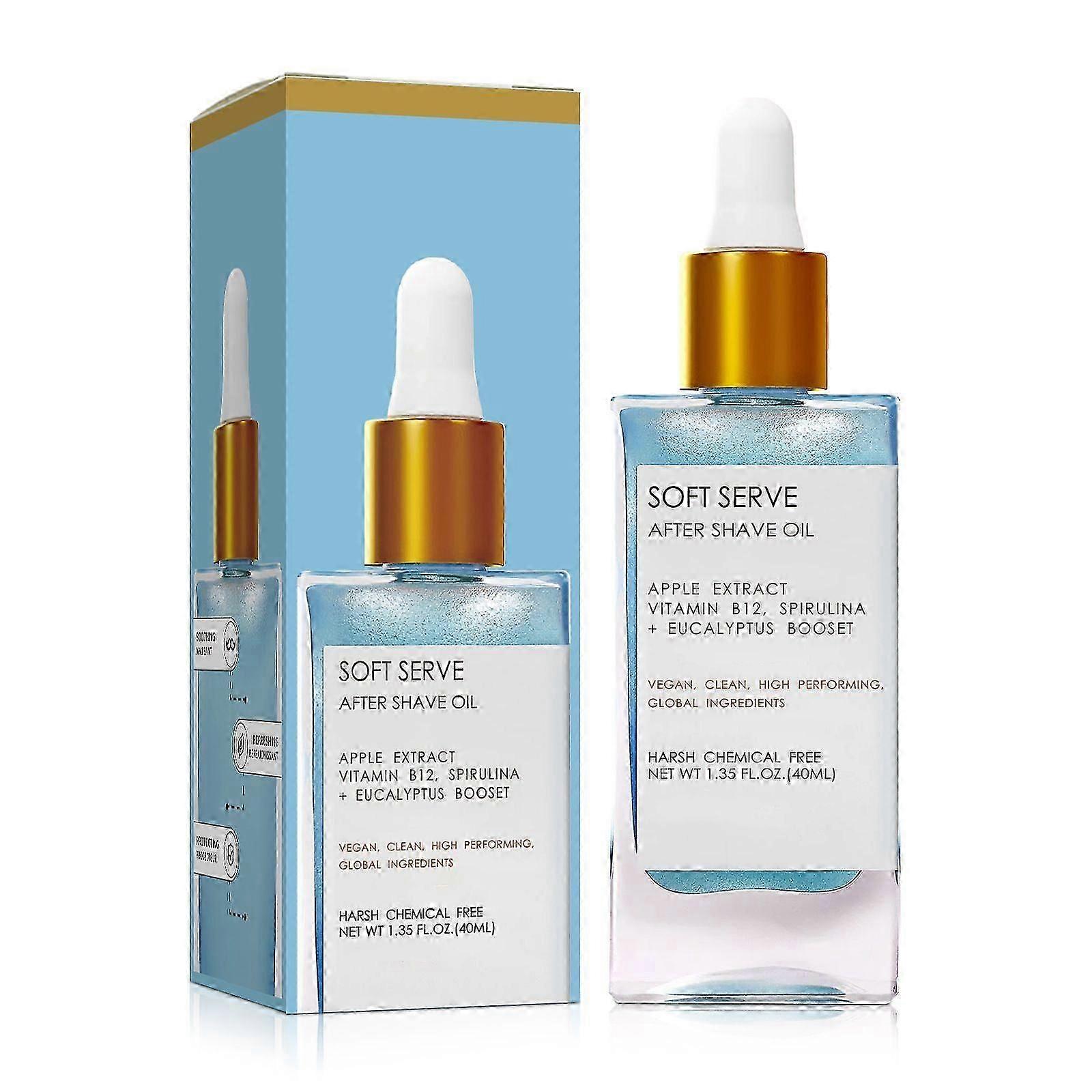 40ml Luxury After Shave Oil For Men, Soothing & Hydrating Soft Serve After Shave Oil to Prevent Ingrown Hair For Smooth, Irritation-Free 3pcs