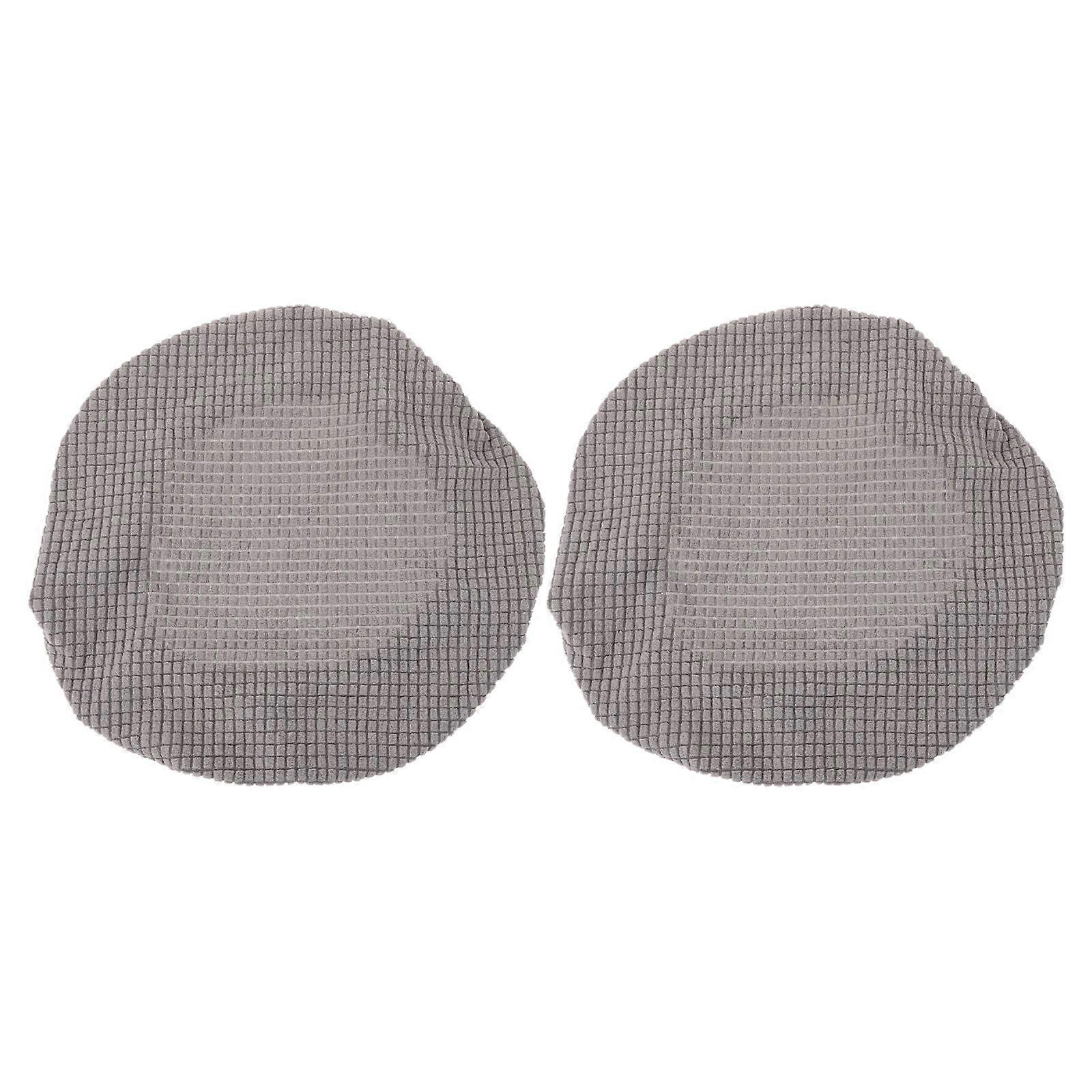 2PCS Elastic Supple Round Stool Cover Practical Dining Room Chair Protector