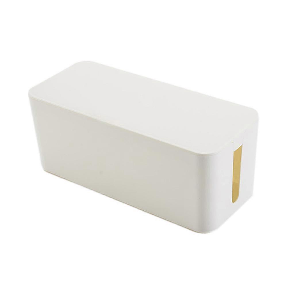 Desk Cord Organizer Power Cord Storage Box Home Office S White Plastic Cord Management Kit 1Pack