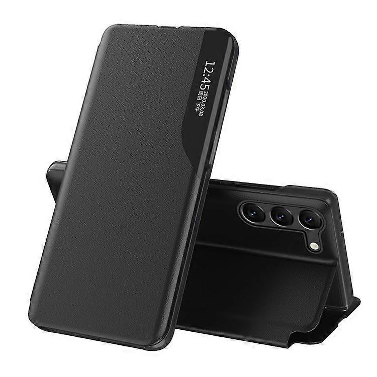 Compatible For Samsung Galaxy S23 PU Leather Phone Case View Window Flip Stand Case Anti-Scratch Protective Case