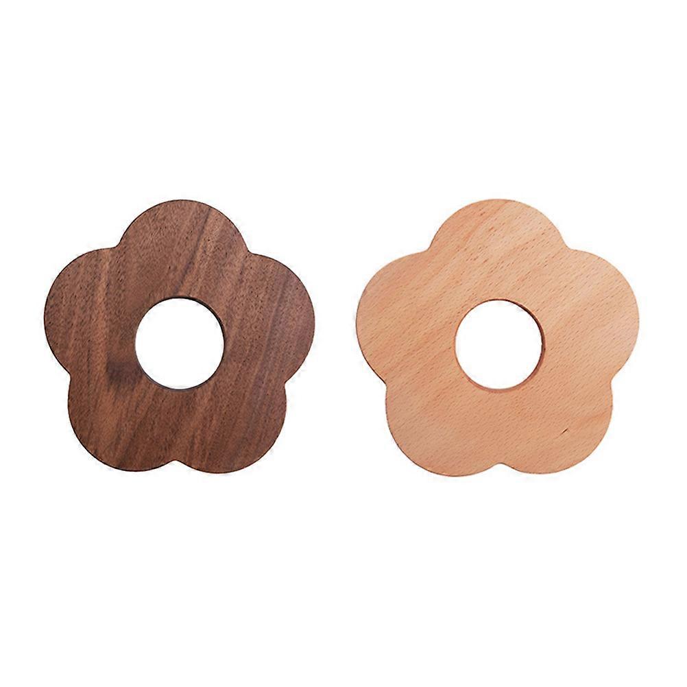 Fashionable Insulated Coffee Cup Mats with Creative Flower Shape for Home Use Assorted Color 2Pcs