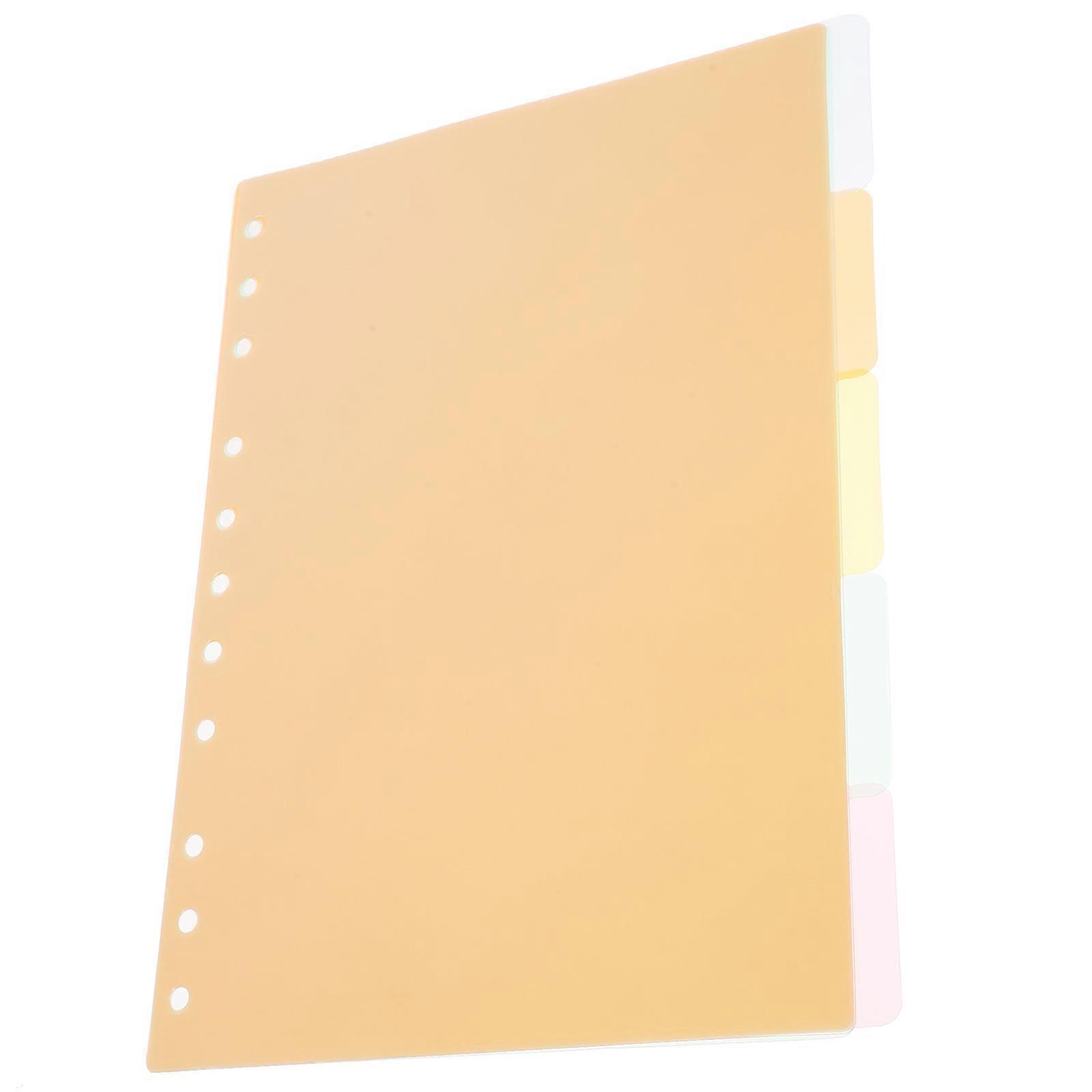Tab Dividers Notepad Divider Tabs Office Supplies Stationery Notebook Dividers 25.00X17.50X0.10CM 5 Sheets