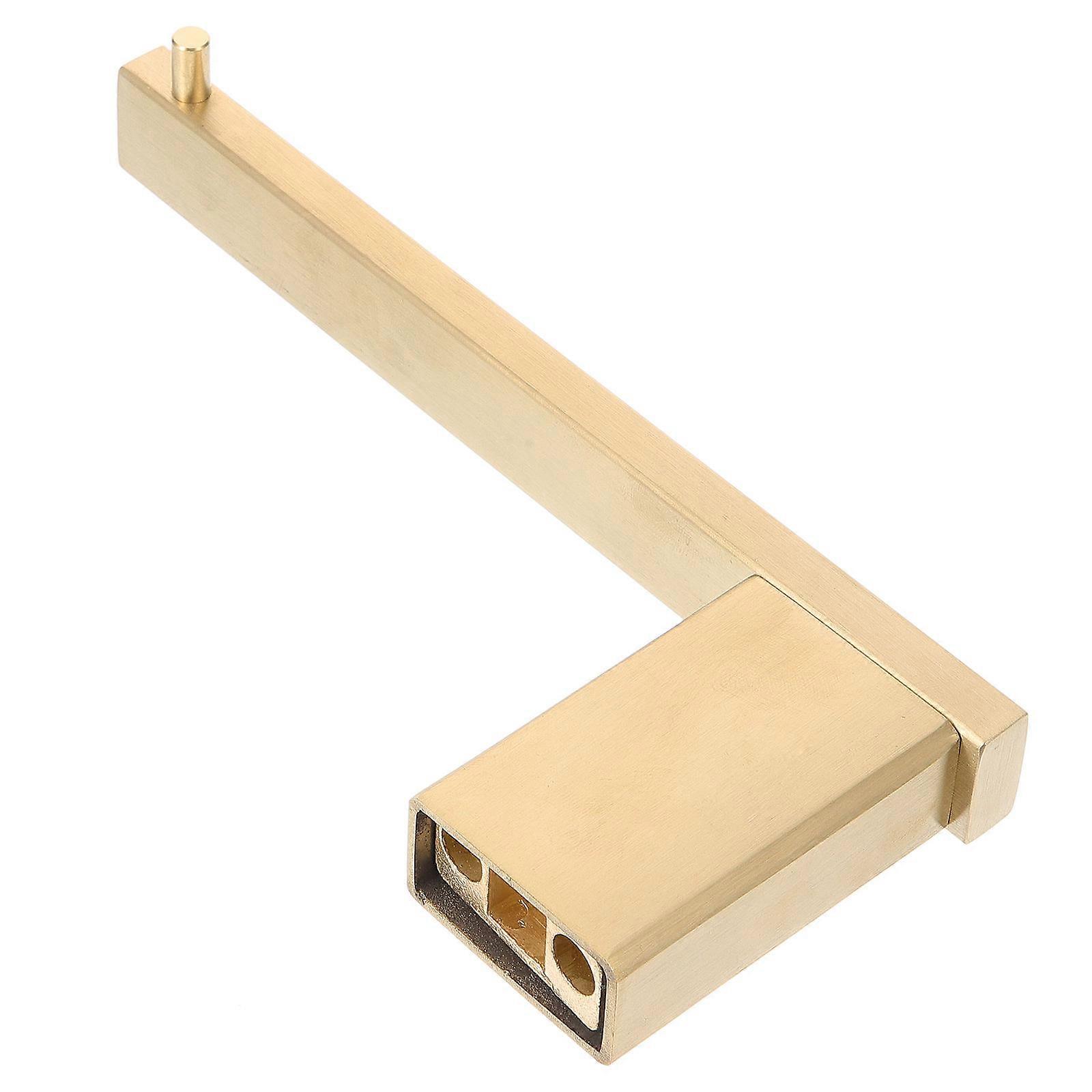Hand Towel Rack Bathroom Brass Flat Tube Wall-Mounted Towel Single Towel Shelf Coffee 16x8.6 Cm Waterproof 1Set