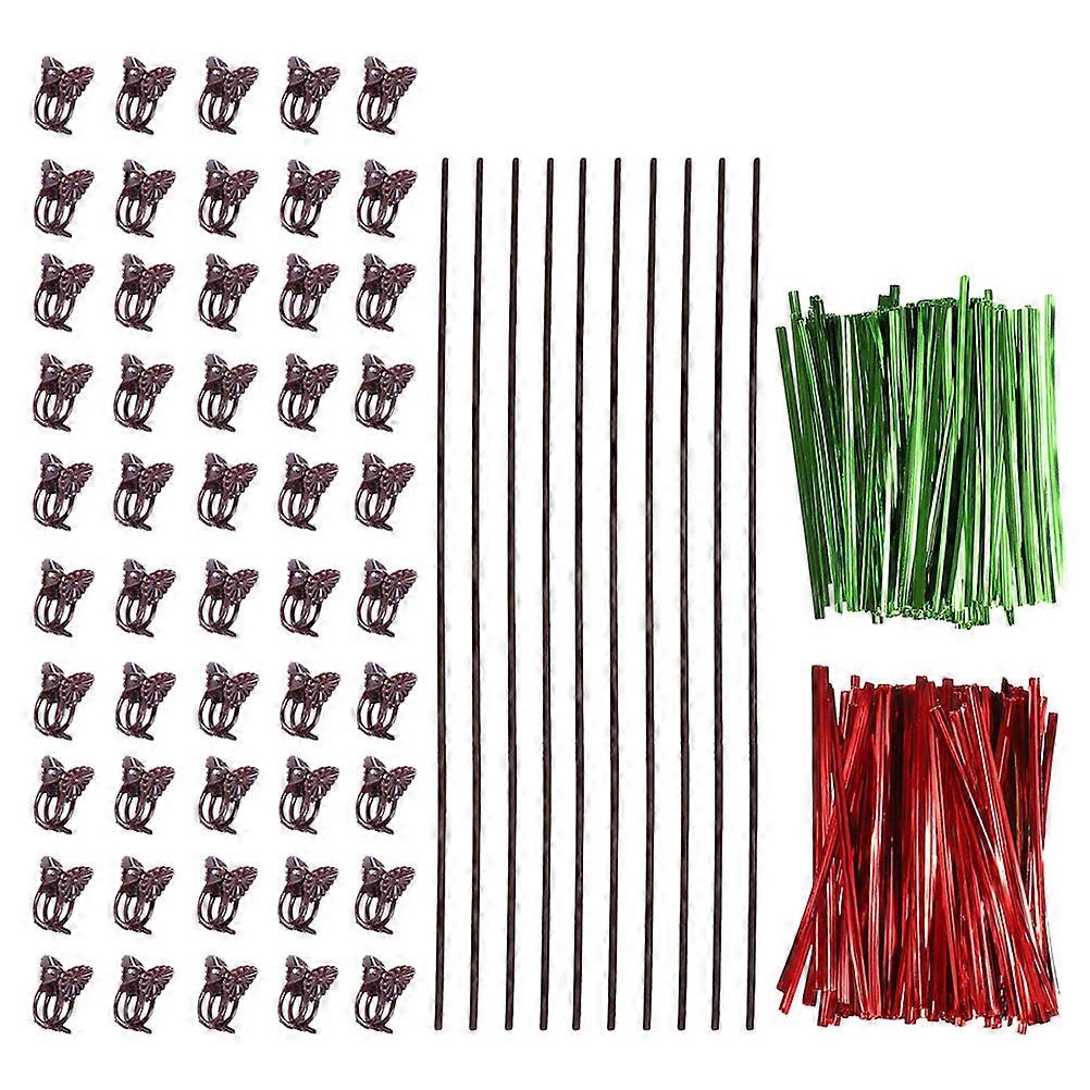 Clips and Garden Plant Support Stakes with Covers for Climbing Vines, Efficient Support for Flowers and Vegetables