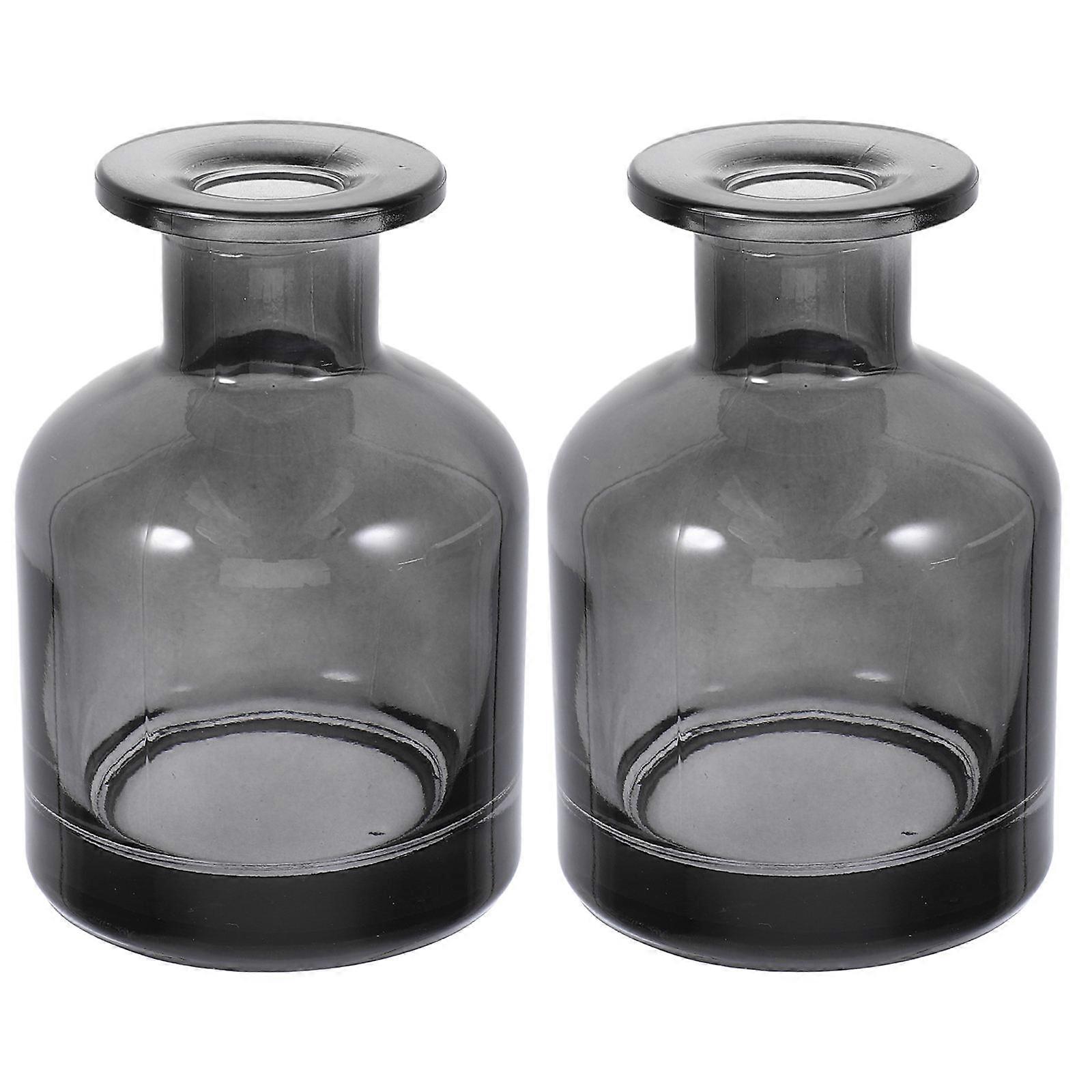 Reed Diffuser Empty Bottle Glass Fragrance Diffuser Cylindrical Office Use Blue 150ml Refillable Design 2Pcs