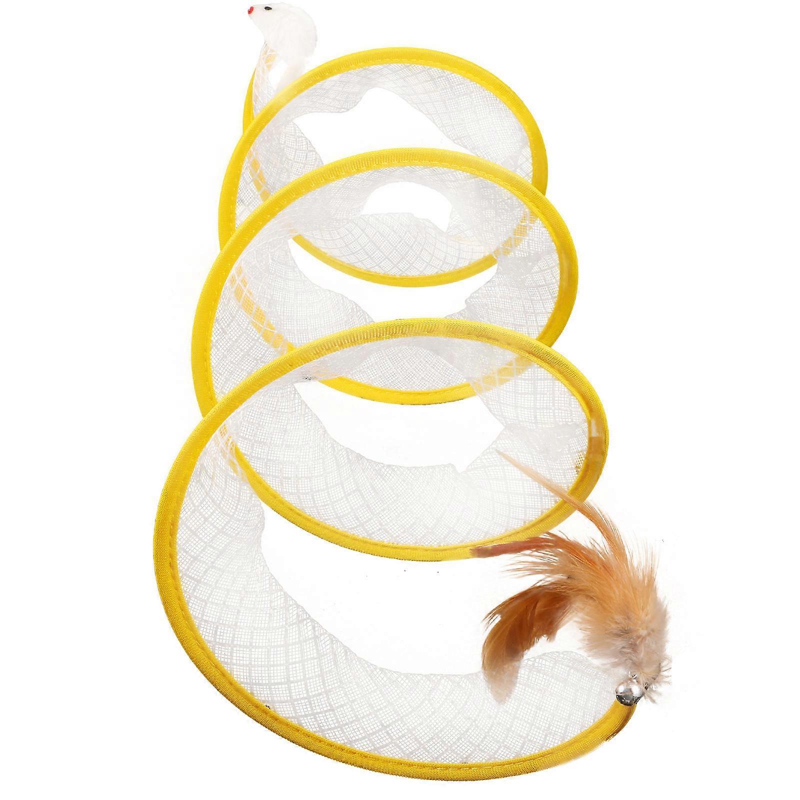 Foldable Cat Tunnel for Indoor Cats – Lightweight Interactive Plaything with Colorful Mouse for Kitten and Adult Cat Exercise and Entertainment