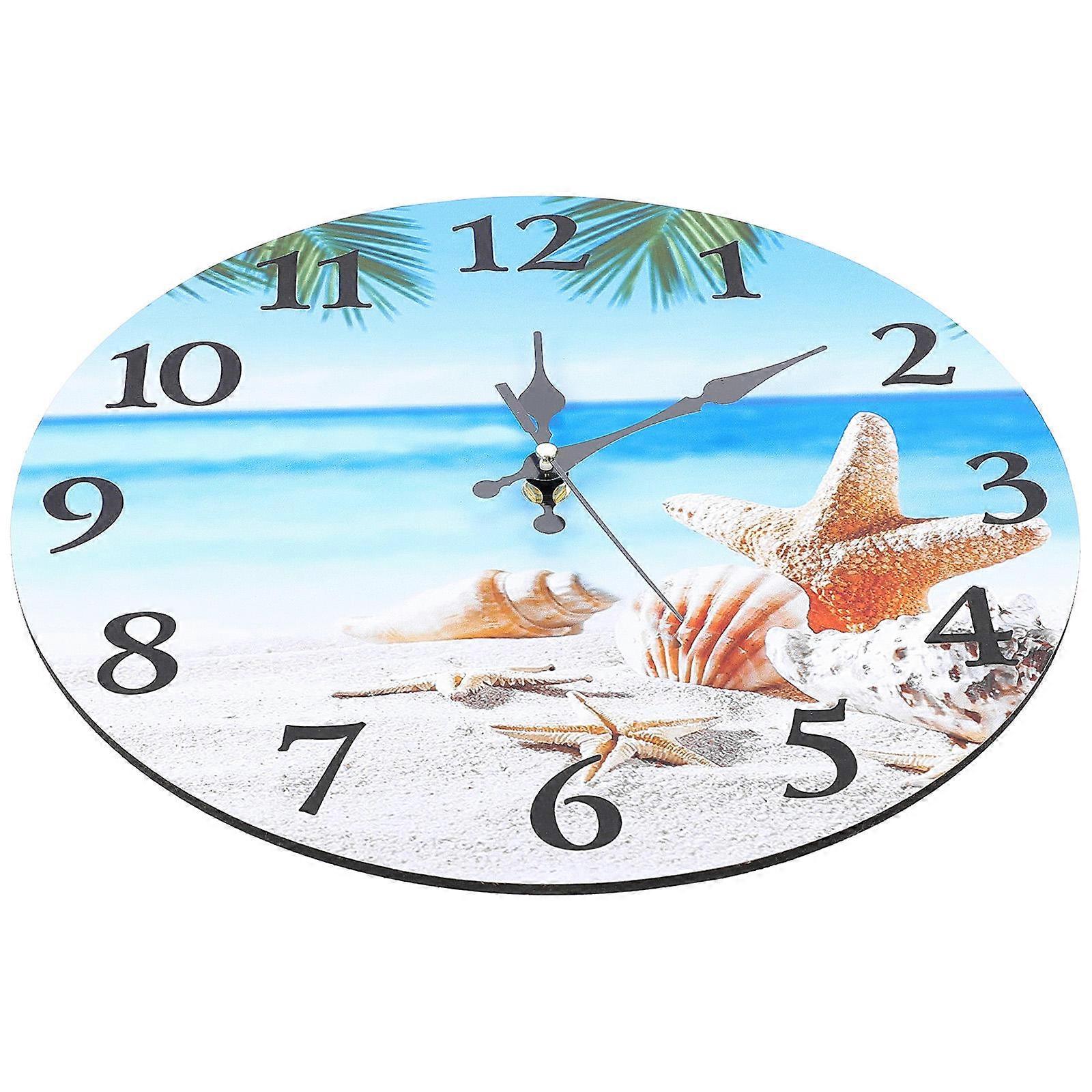 Household Clock Decoration Density Board Hanging Clock Living Room Silent Operation Square 1Pack