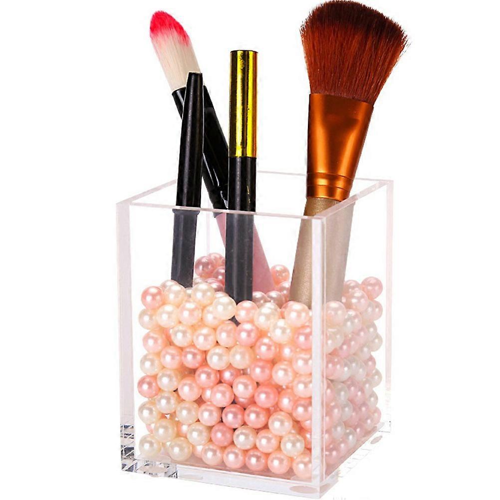 Clear Storage Box Makeup Tool Brush Storage Box Desktop Item Daily Use 7x7x9cm Acrylic Organization 1Pack