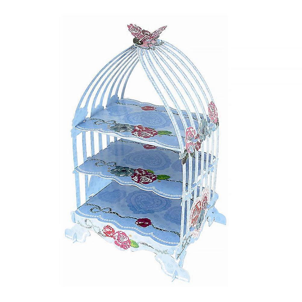 Dessert Display Design Birthday Party Dessert Holder Blue 23.5*47cm 1Set