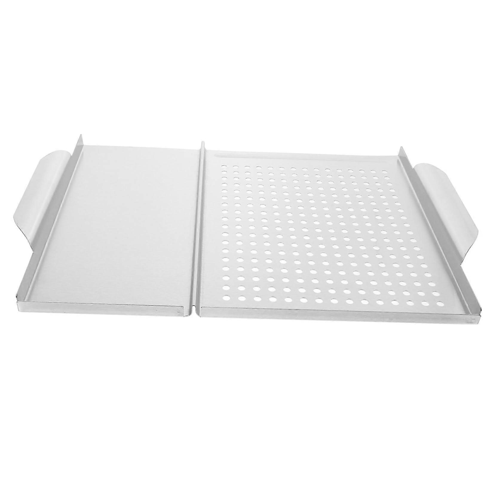 Grill Plate With Handle And Bakeware For Home Use - Grill Pan For Gas And Charcoal Grills, Vegetables And Meats