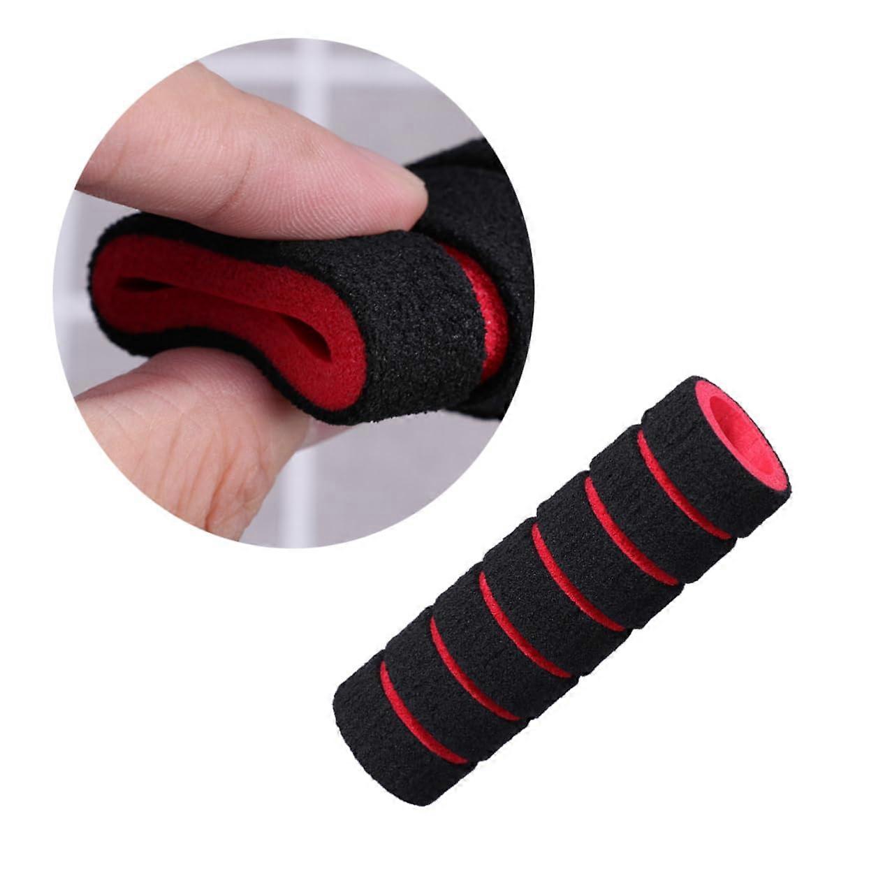 2 pairs of handlebar grips nonslip foam grips for bicycles mountain bikes bikes and scooters tall ergonomic design red