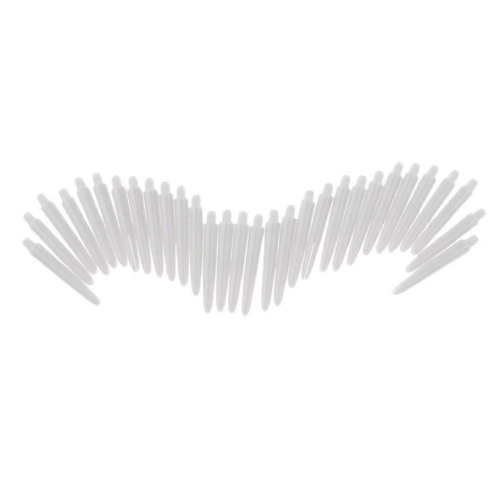 30Pcs 35mm 2BA Thread Plastic Dart Stems Shafts Soft Tip Darts White