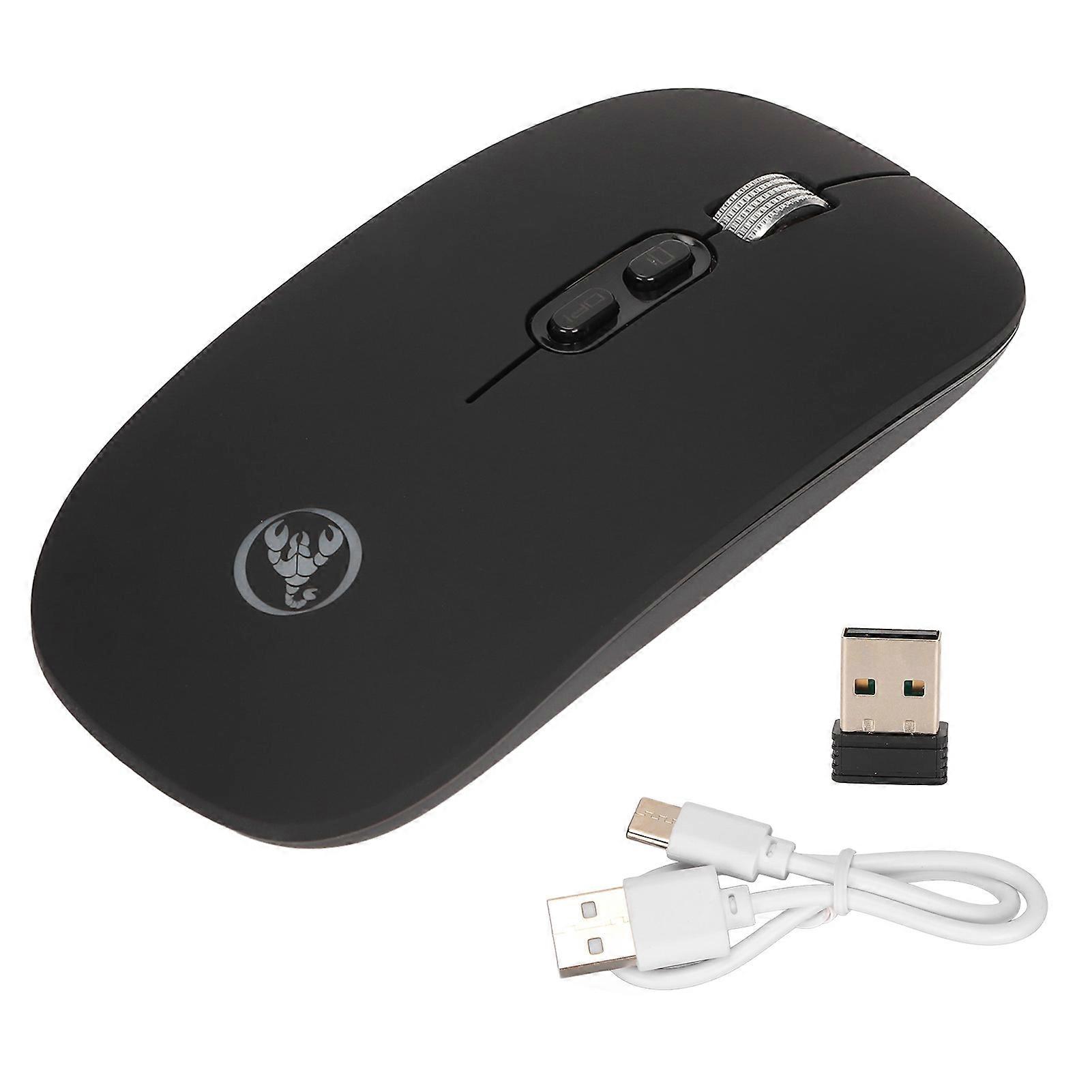 2.4GHz Wireless Mouse, Stylish, Slim, Smart, Three-Speed DPI, Rechargeable, RGB, for Gaming and Office, Single Mode