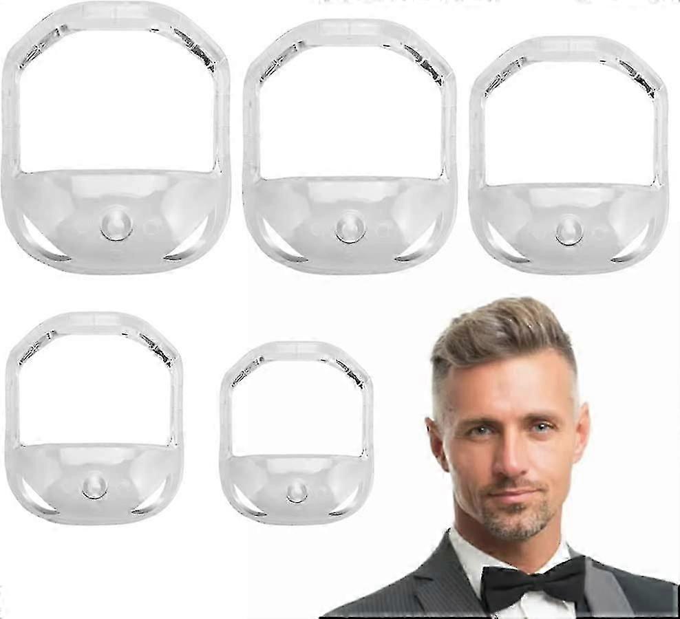 5pcs Transparent Beard Styling Templates 5 Sizes Abs Beard Shaping Tool Practical Goatee