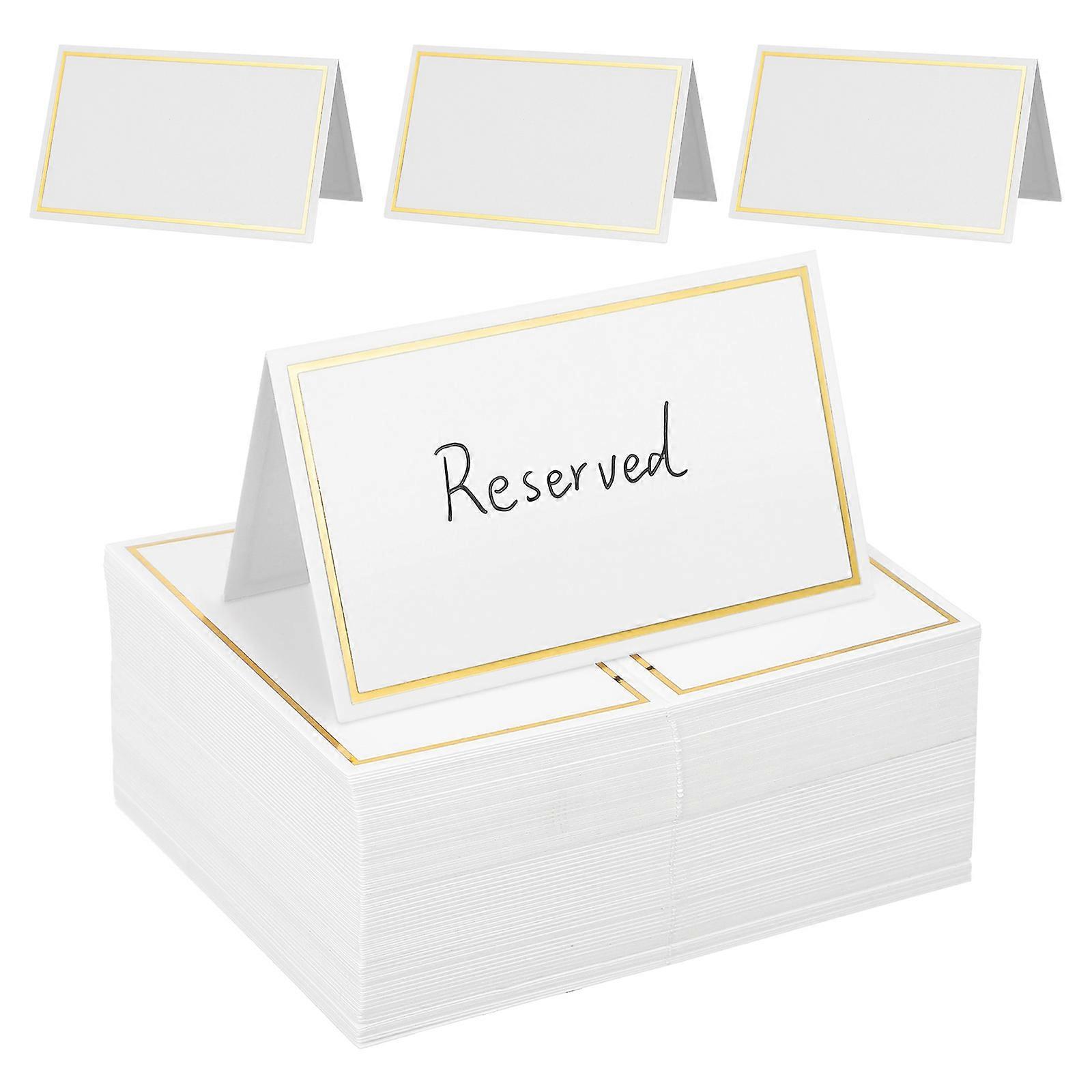 Table Place Cards Blank Seating Name Cards For Wedding Party Banquets Elegant Folding Design Paper 120Pcs