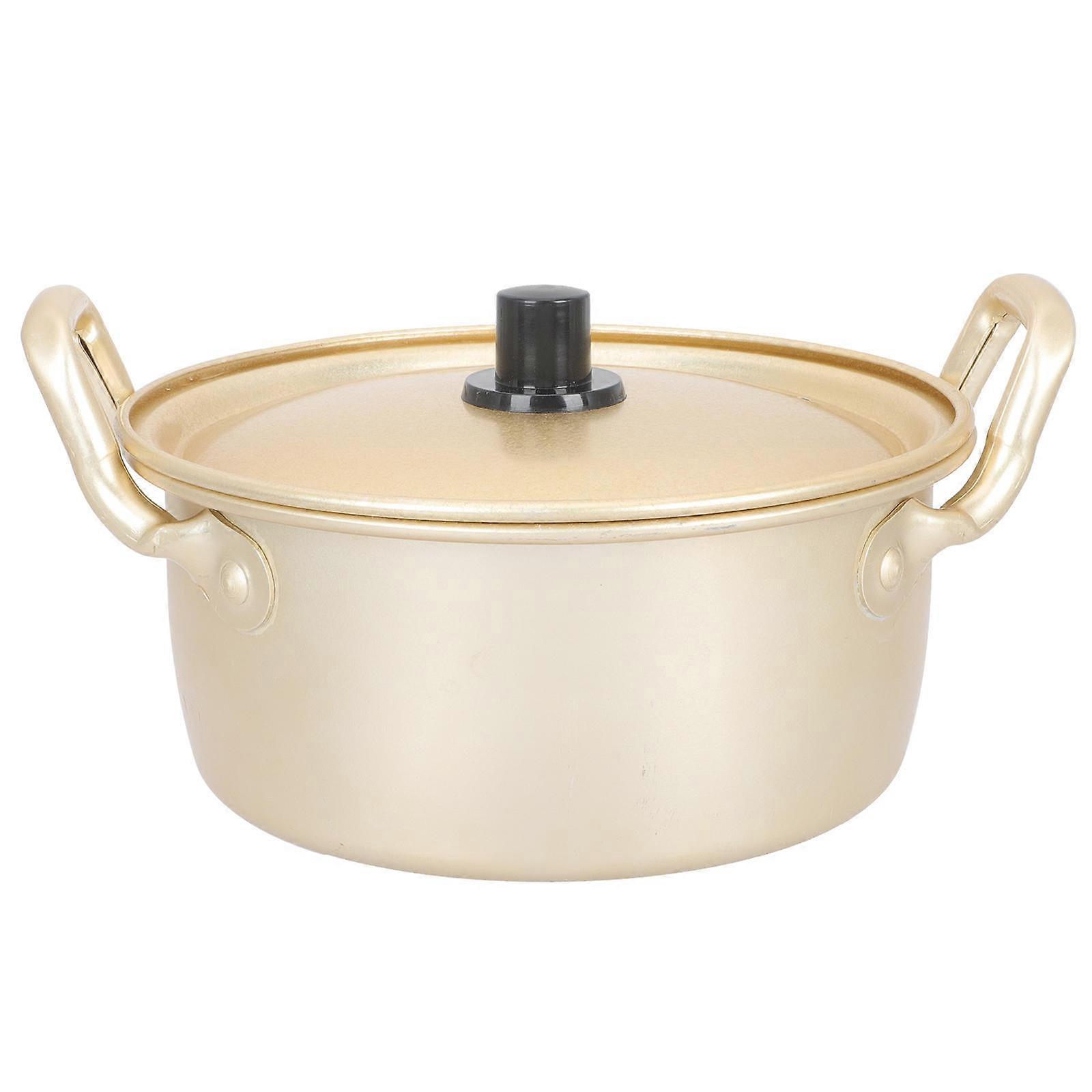Korean Soup Pot Aluminum Instant Noodles Pot Double Handle For Kitchen Cooking 22x17.5cm Non-stick 1Pack