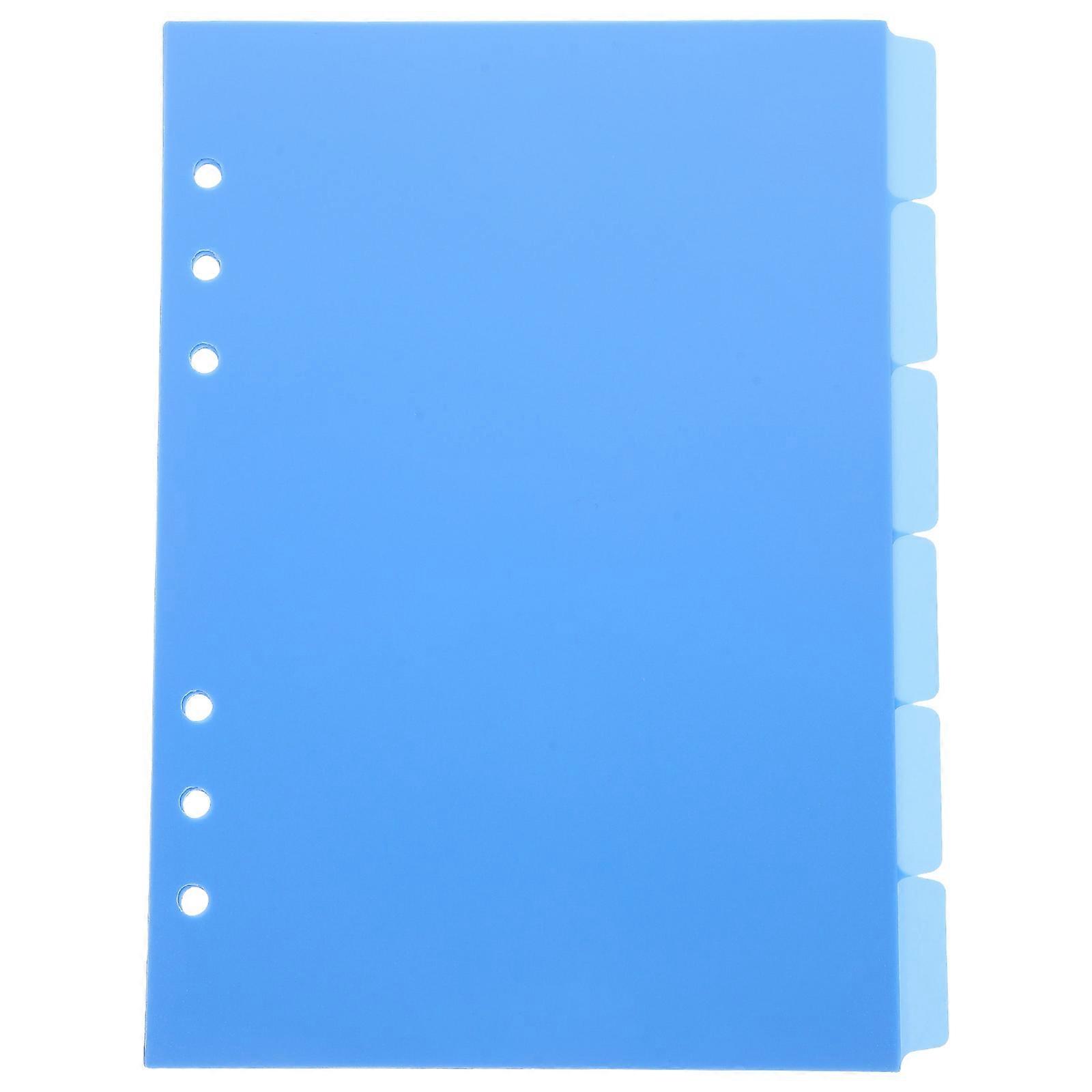 6pcs Blue PP Binder Dividers with Index Tabs for Office, School, and Daily Use – Bright Color Coded Tabs for Quick Reference and Notebook Organization