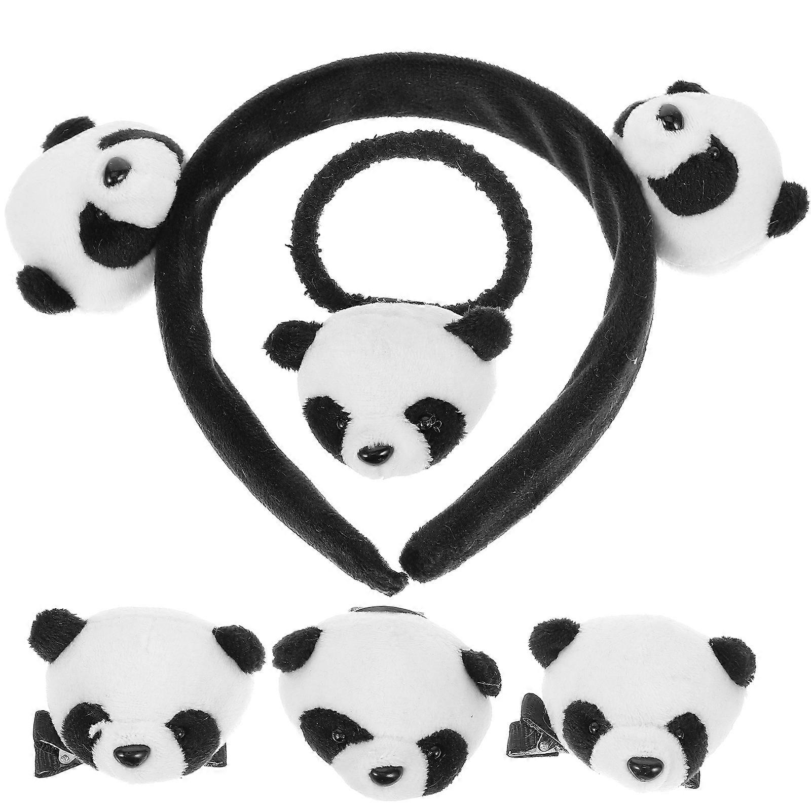 Panda Hair Accessories Set Assorted Color Halloween Photo Prop 18x13cm 1Set