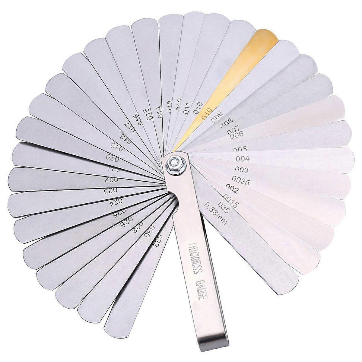 32-piece guitar string height measuring ruler height measurement tool stainless steel feeler gauge blade feeler gauge