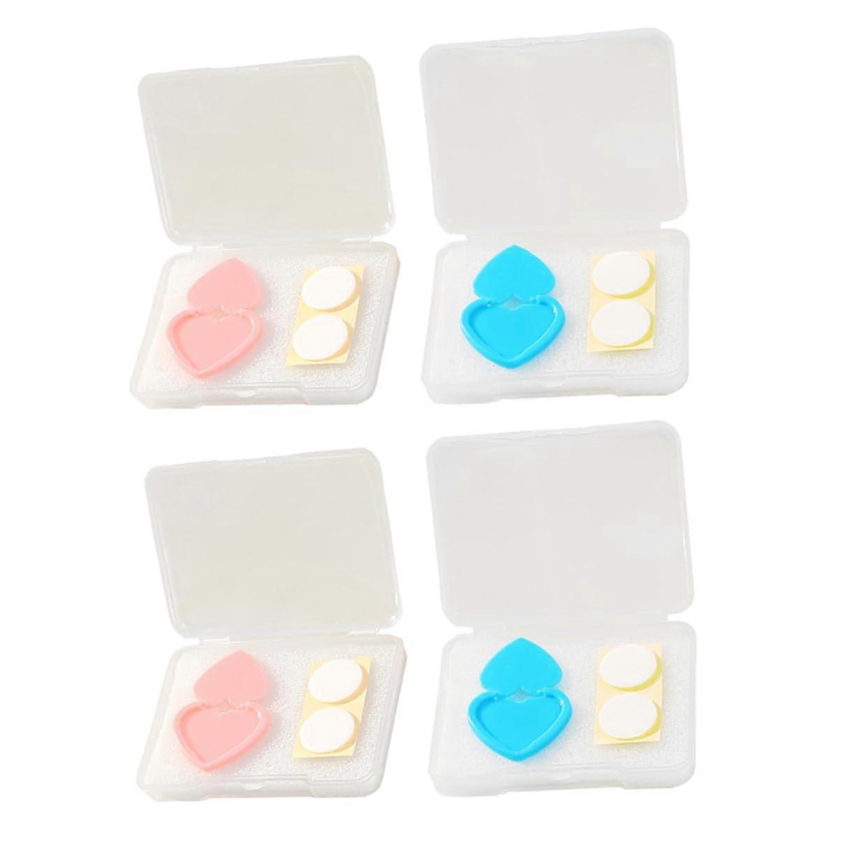 Set of 4 Heart-Shaped Rhinestone Button Cover Art Accessories for Diamond Painting Switch Covers, Gear Cover Protective Case