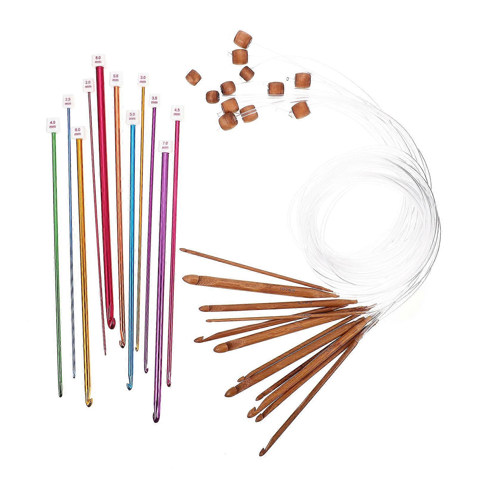 1 Set of Multi Aluminum Knitting Tools for Crafts with Smooth Hooks Perfect for Beginners and Gifts