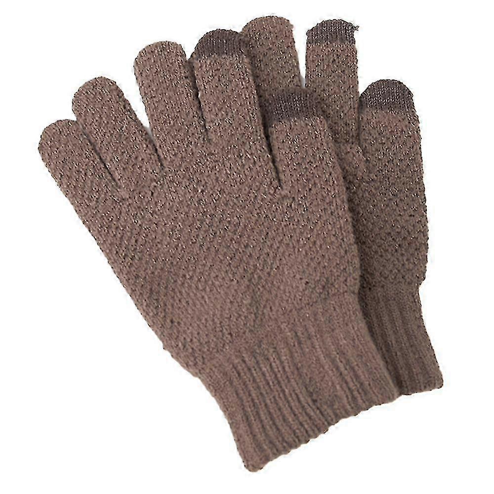 Winter Touch Screen Warm Wool Lined Knit Elastic Cuffs