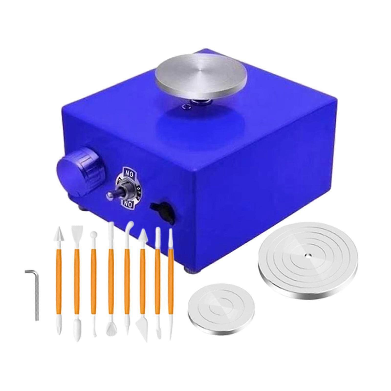 Electric wheel, Handcrafted ceramic wheel, Clay forming machine for children, Blue
