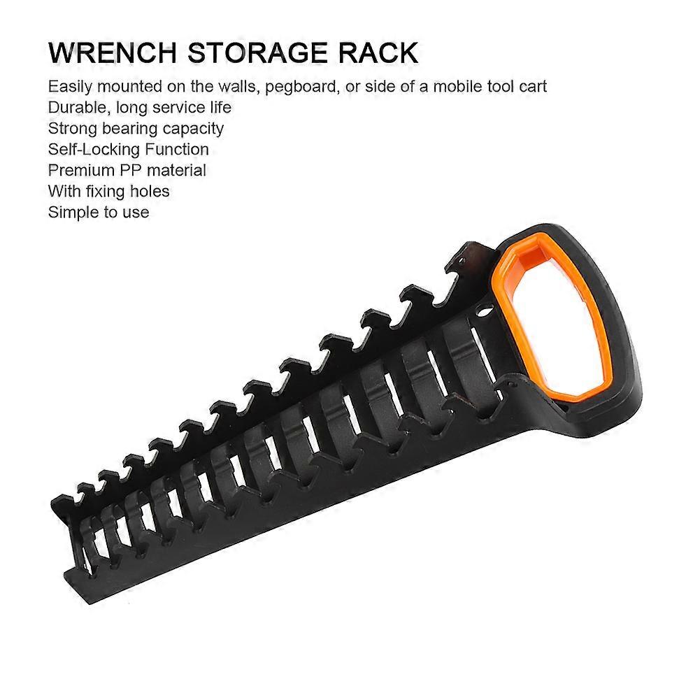 Wrench Sorter Holder Bracket Spanner Organizer Storage Tray Socket Wall Mounted Tool SelfLocking Function(10 Wrench Capacity )