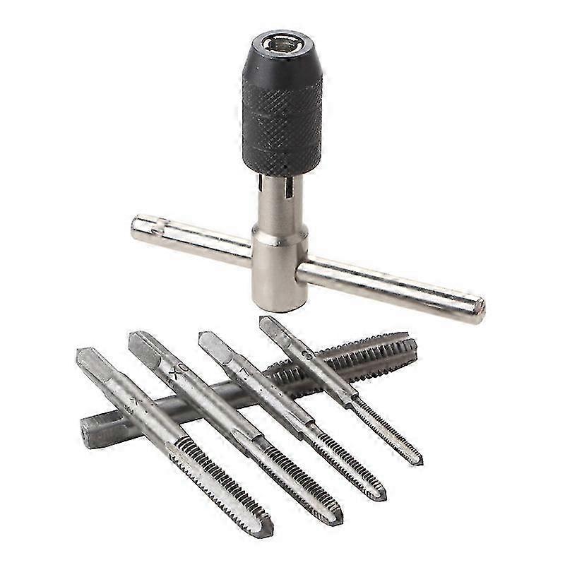 T ידית Reamer עם 5 יחידות ישר ברזי חליל במהירות גבוהה כלי השחלה ידניים מפלדה עבור M3-M8
