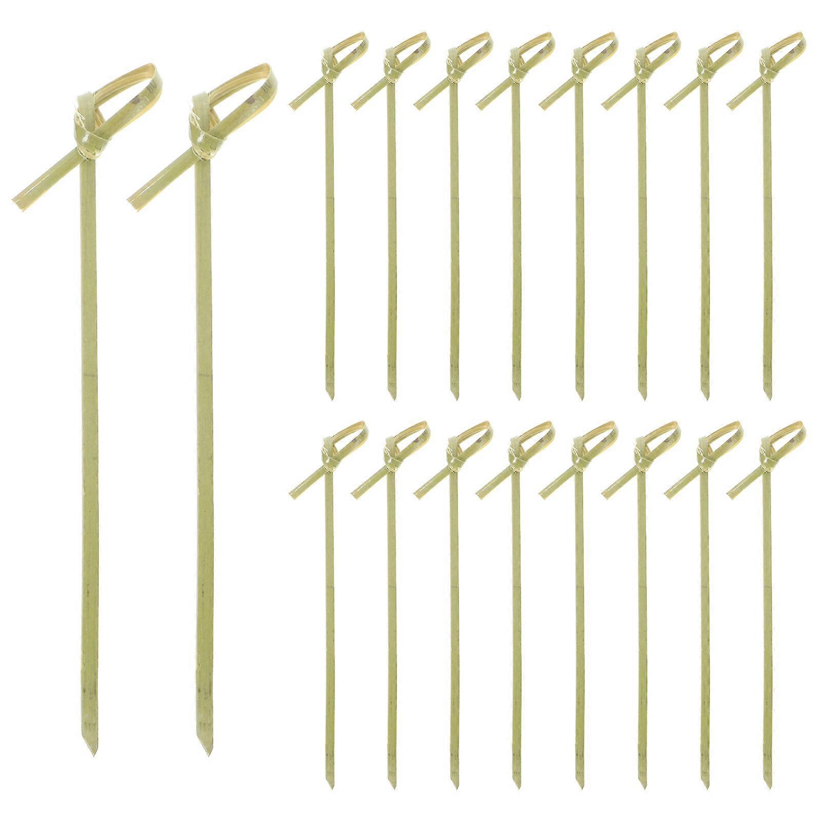 Knot Stick Bamboo Paddle Picks For Fruit Kabob Decoration And Food Piercing 200Pcs