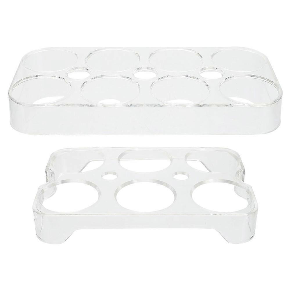 Egg Holder with Grid Design for Safe Storage Use Made of Durable PP Material Assorted Color Fits Most Refrigerators 2 Pcs
