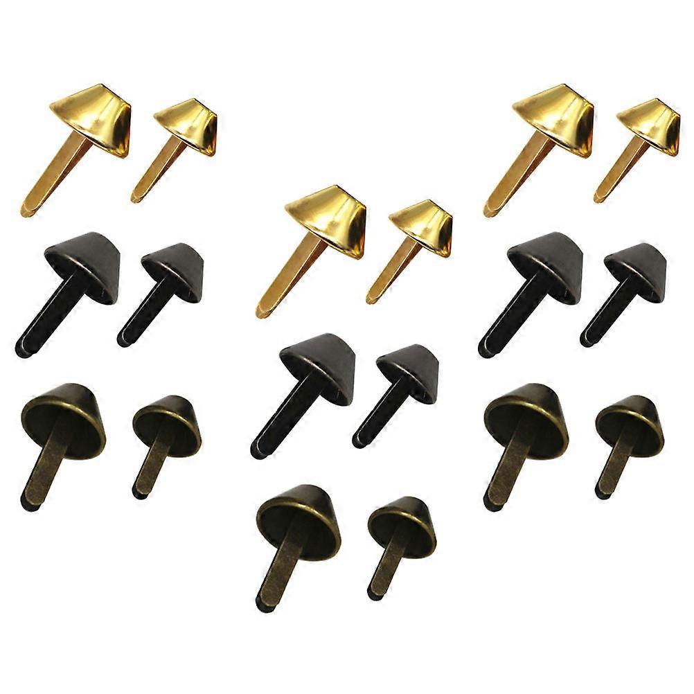 60 Pcs Luggage Bag Rivets DIY Bag Feet Studs Two Legged Rivets