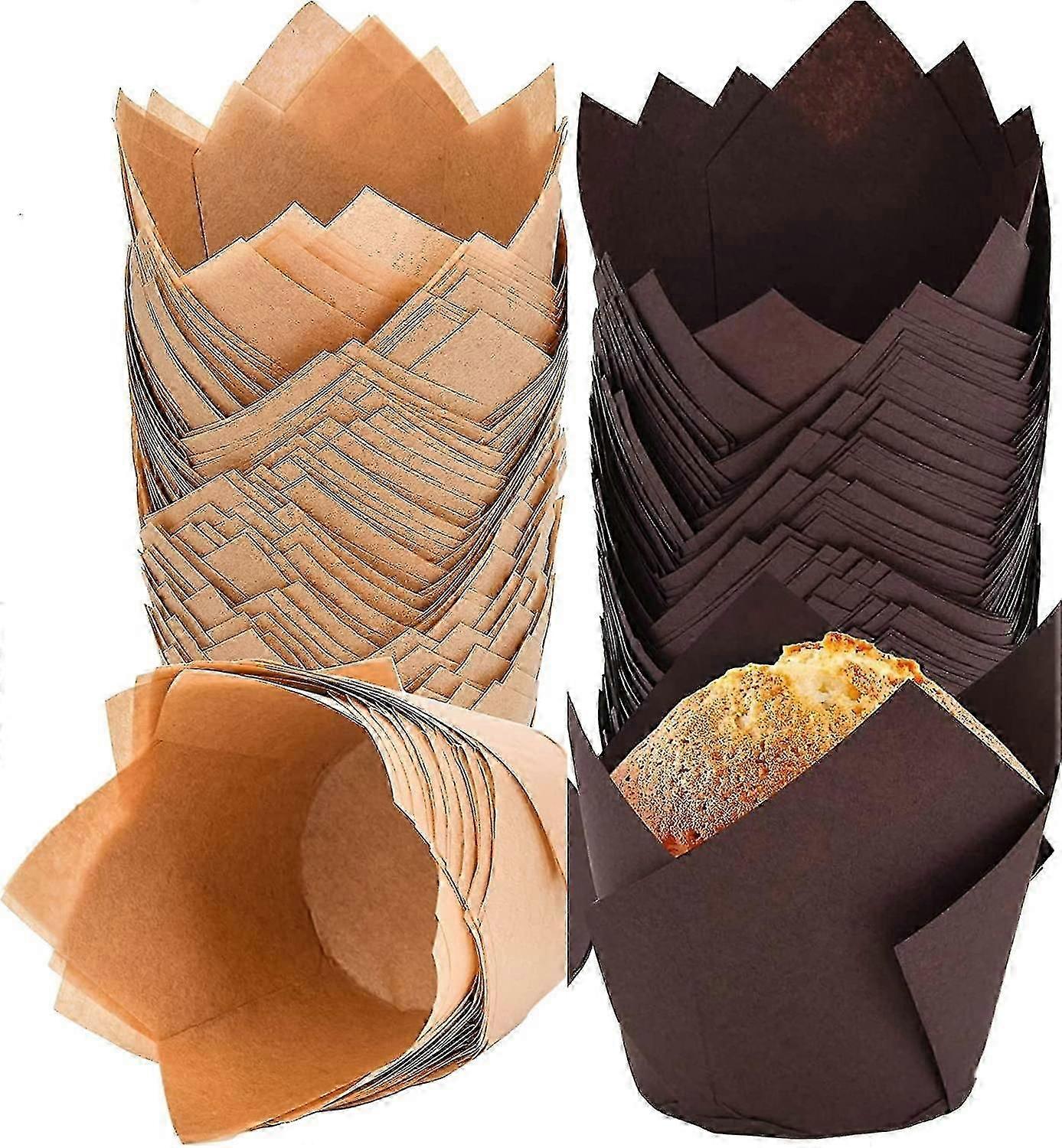 200pcs τουλίπα Cupcake Liners ψησίματος φλιτζάνια Greaseproof Muffin Liners ανθεκτικά περιτυλίγματα Cupcake για γάμους γενεθλίων