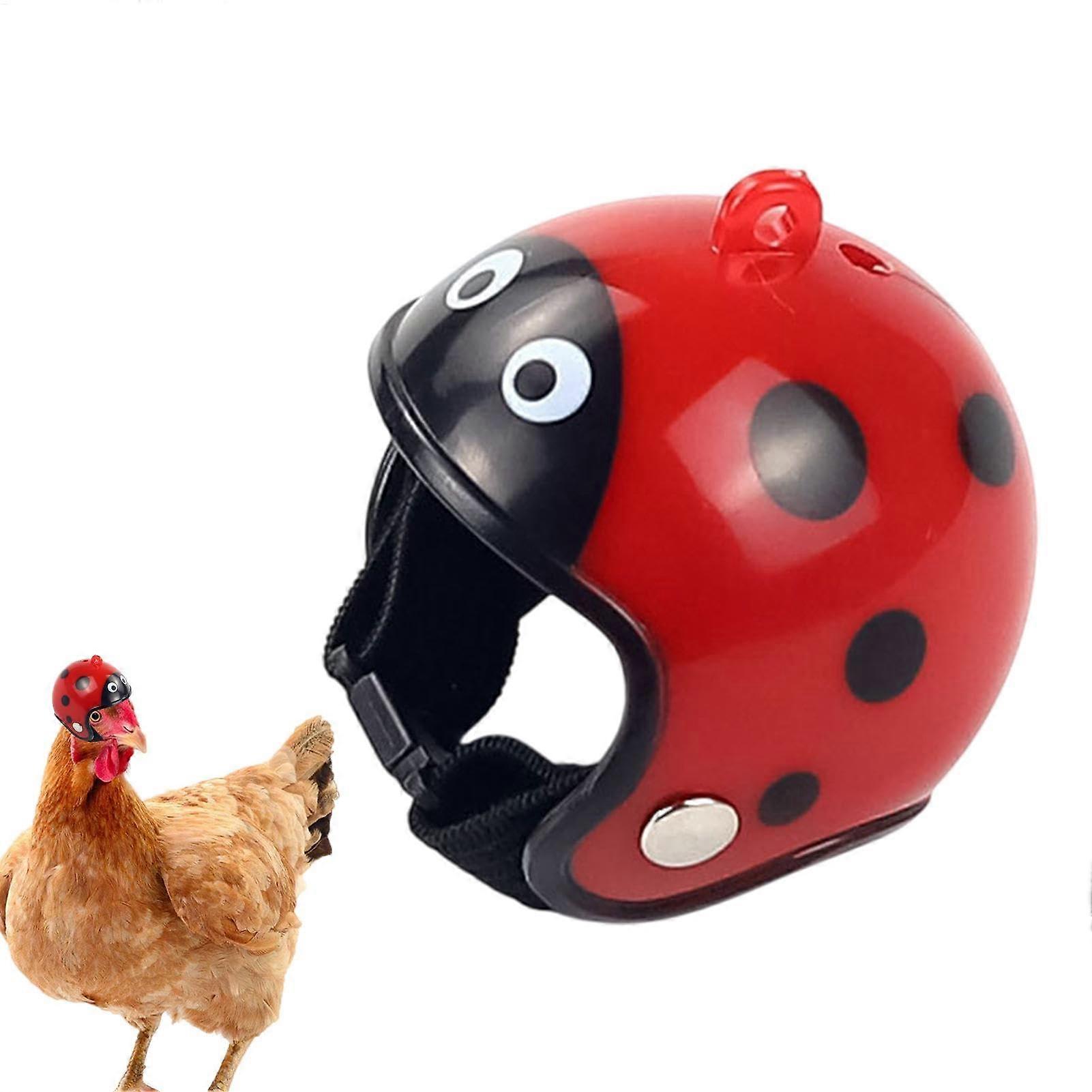 Chicken Hats for Real Chickens - Funny Protective Headgear, Adjustable Size, Lightweight Material, Pet Supplies for Birds