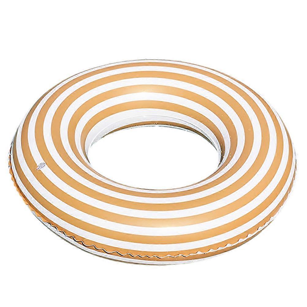 Inflatable PVC Swim Ring for Adults – Striped Pool Float for Summer Beach Activities and Safe Swimming Fun for All Ages