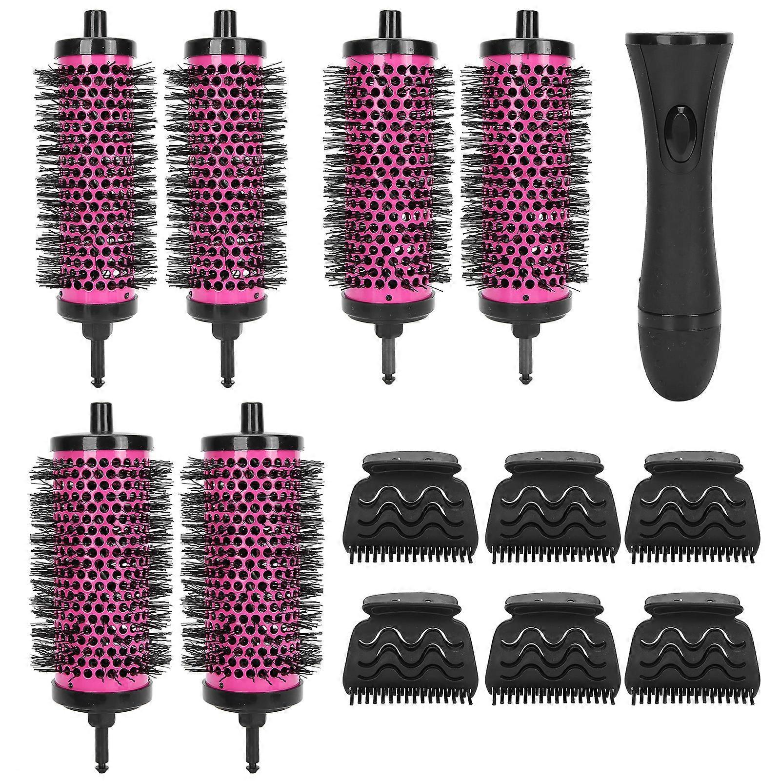 Detachable Comb Barrels with Handle Clips High Temperature Resistant Comb Brush Set