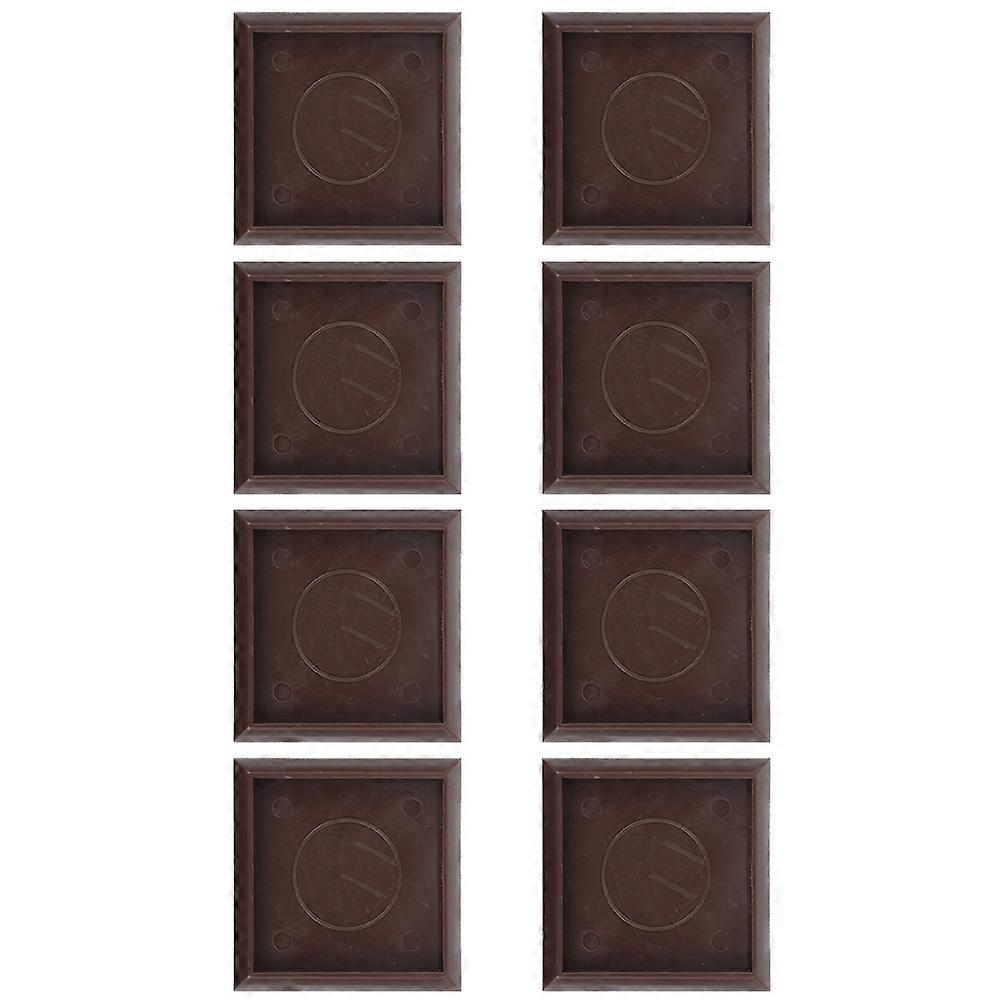 8Pcs Coffee Plastic Caster Cups for Furniture with Durable Quality and Gripping Design Fits Most
