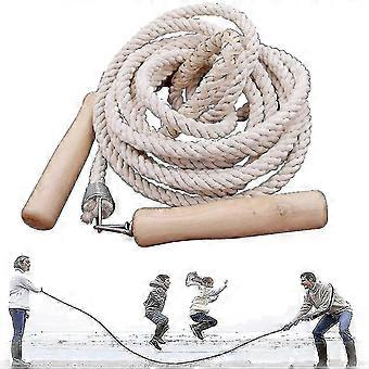 3-10m langes Springseil, Multiplayer Seilspringen, Holzgriff Springseil, ideal für Team Double Dutch