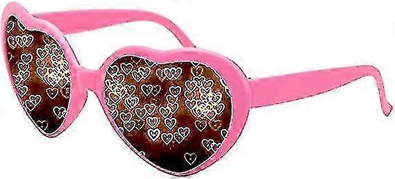 Heart Shape Diffraction Glasses - See Heart Patterns! - Special Effect Rave Party Festival Light Changing Eyewear