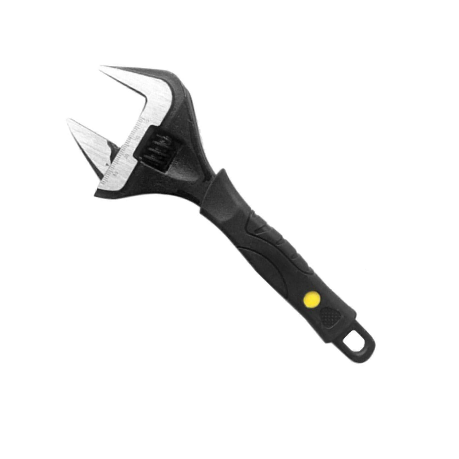 Adjustable Wrench 6/8/10/12 Inch Wide Opening for Nuts Multi-Size for Plumbing and Vehicle Maintenance Black Finish