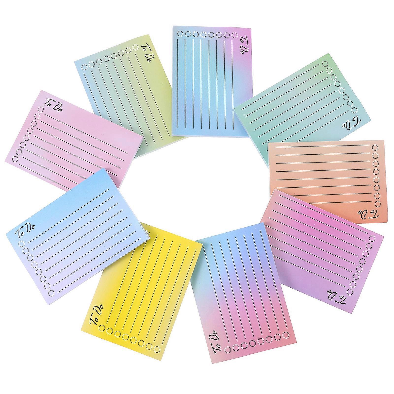 Gradient Colored Self Stick Memo Notes for Office Home Organization Removable Reminder Stickers for