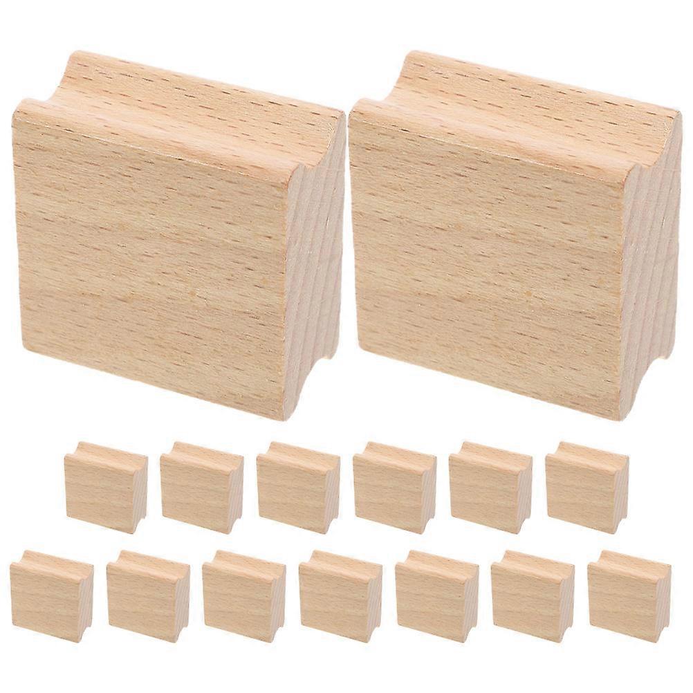 Wooden Stamp For Making Handbook Stamp Decorative Wood Stamp Multipurpose Craft Supplies Khaki 15Set