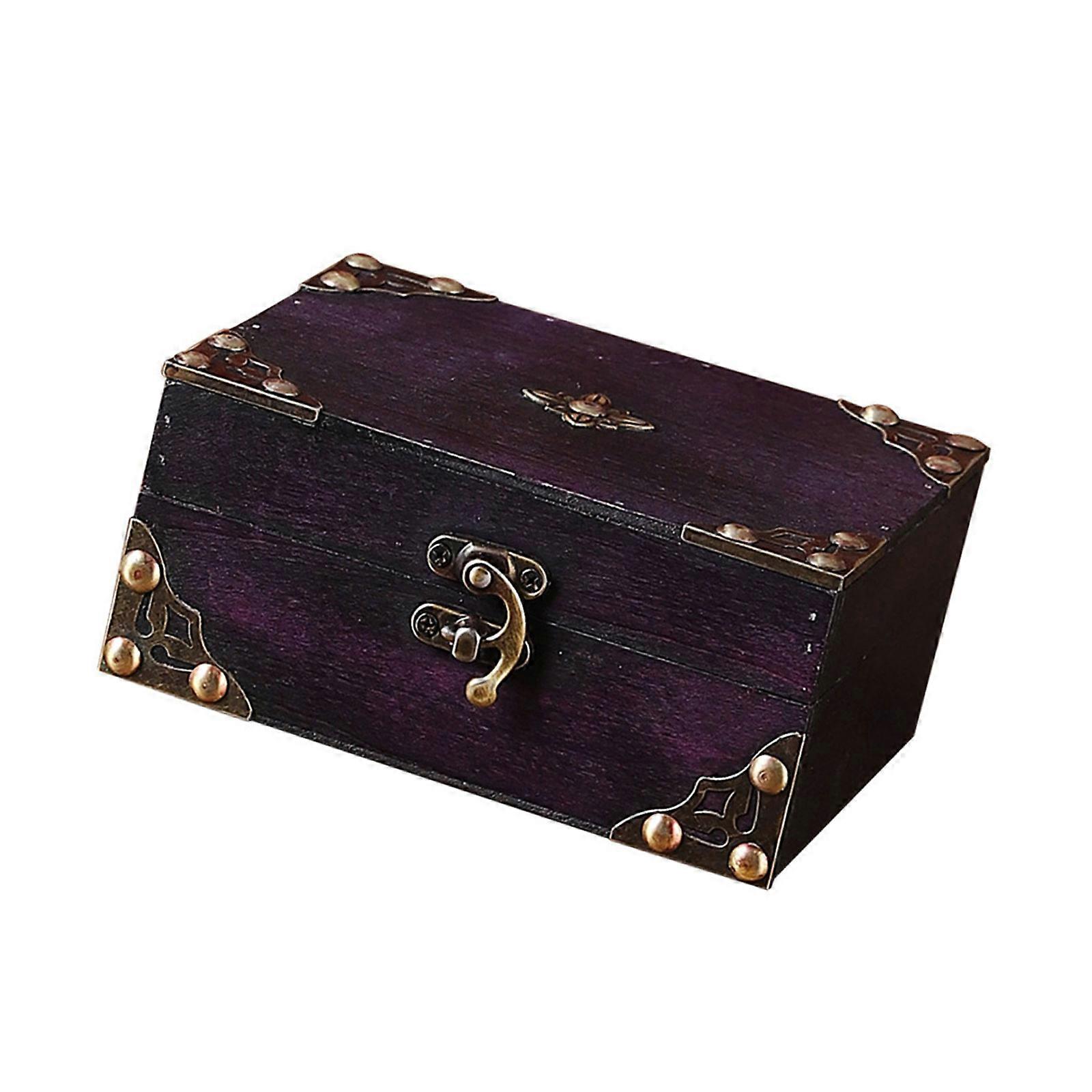 Elegant European Wood Suitcases Spacious Handheld Travel Trunk for Collector and Enthusiasts Daily Casual Use Multicolor
