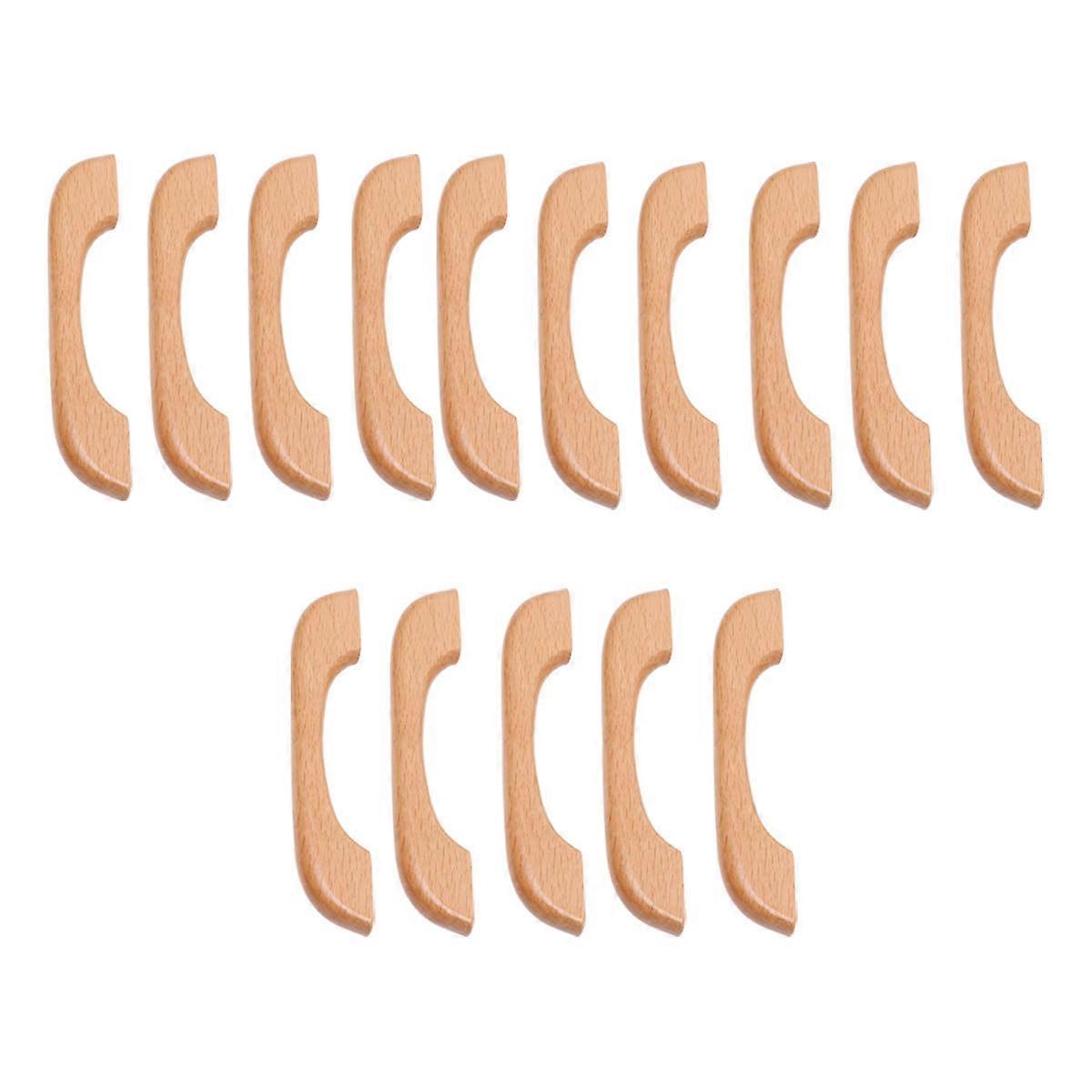 Decorative Drawer Knobs Wood Kitchen Cabinet Knobs Elegant Style 12*2cm 15Pcs