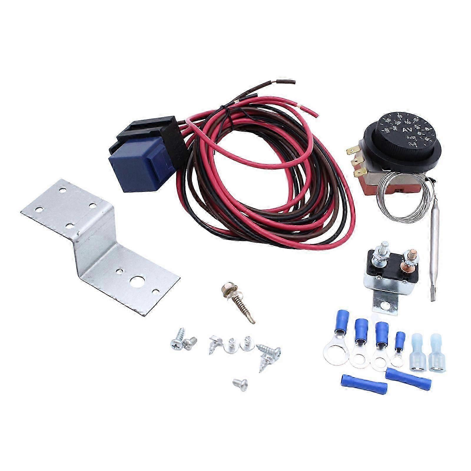 12V Electric Radiator Fan Thermostat Controller Kit Sturdy Easy Installation