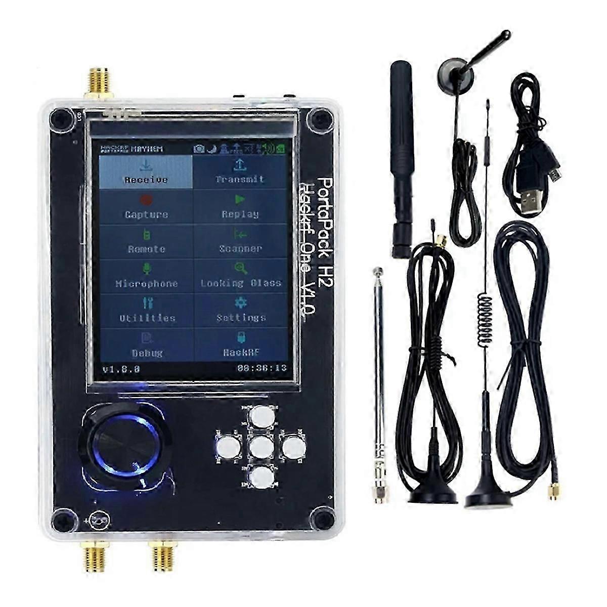 For HackRF One R9 V1.8.X+Upgraded PortaPack H2 3.2Inch LCD SDR Radio-jc