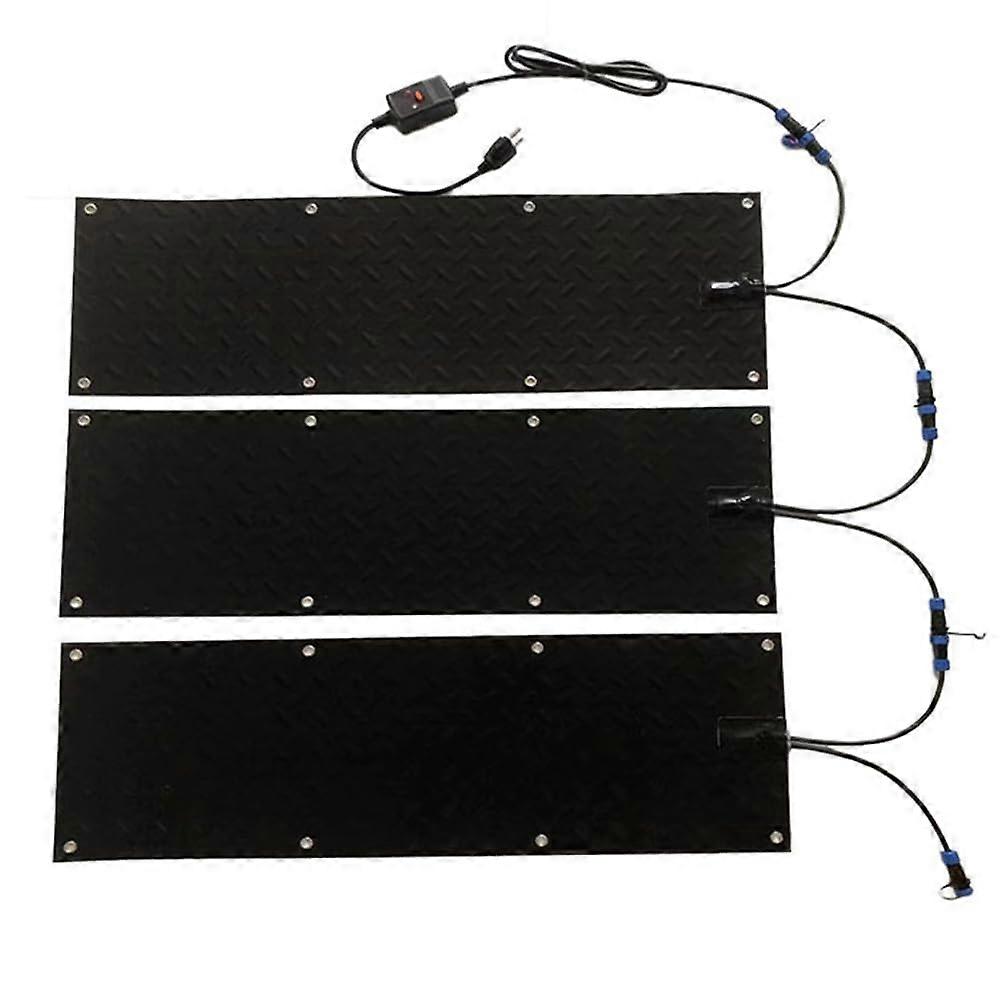 Snow Melting Mats, NonSlip Heated Rubber Mat, Heated Walkway Mats with Power Cord, Outdoor Snow Melting Mats for Stair Entrances