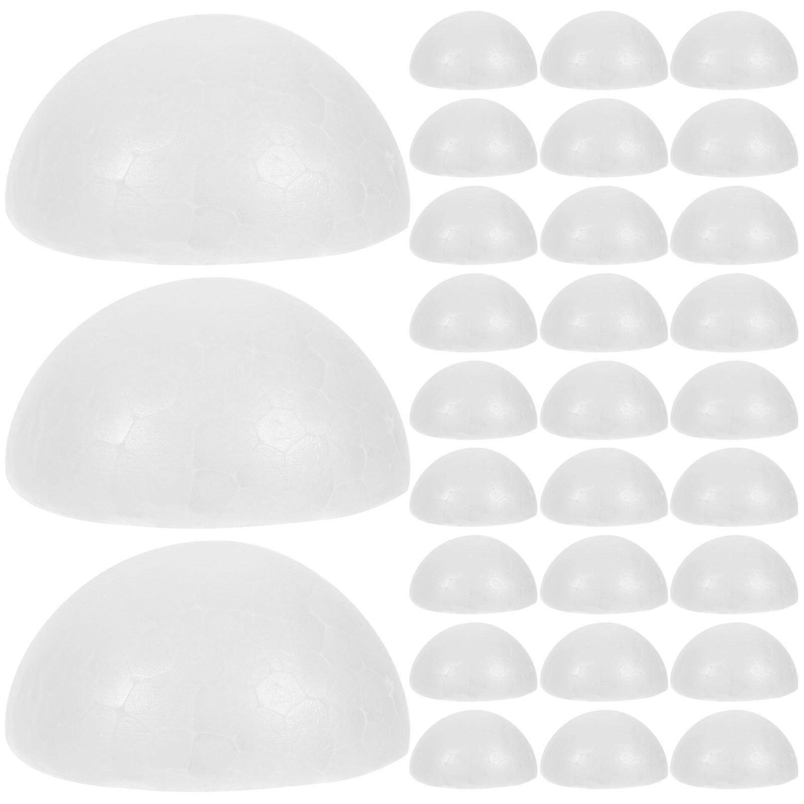 White Half Ball Ornaments for Decoration and DIY Craft Projects 5CM