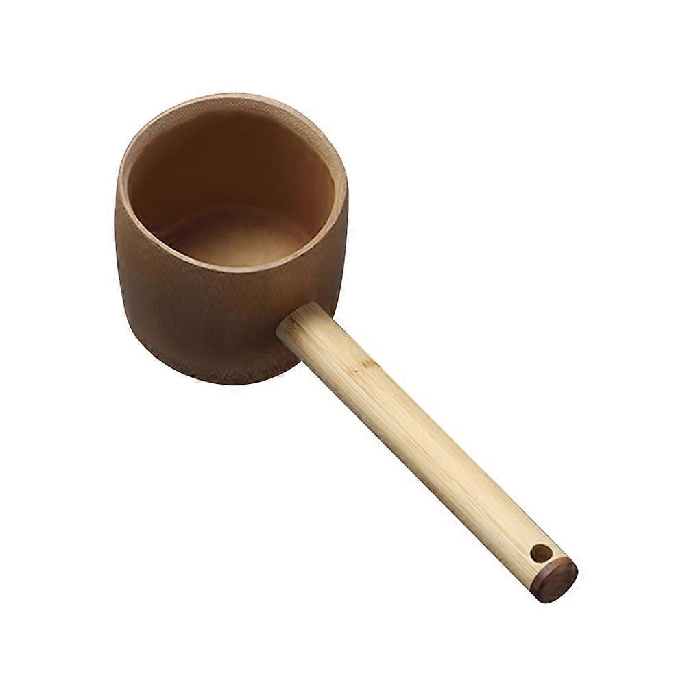 Khaki Kitchen Ladle for Home Made of Synthetic Material with Smooth Surface and Long Handle 9.5 inches